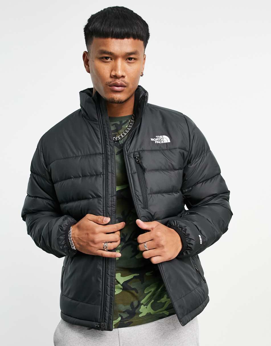 The North Face Mens Medium Black Aconcagua 2 Puffer Jacket Winter Outdoor W8-5
